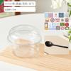Tazón de Polvo de Hielo de Taro con Barro Caja Tazón Desechable Hielo Yogur Fruta Pesca Gelatina Transparente Bolas Comerciales Vaso de Embalaje Especial para Llevar