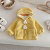 Jaqueta de Pato Infantil, Esquerda e Direita, Suéter de Lã para Bebê de Inverno, Roupa de Inverno para Meninos, Blusa com Capuz para Meninas, Tendência