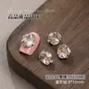Accesorios para Uñas con Bolas de Pedrería sin Base de Alta Calidad al por Mayor, Brillantes Cristales Blancos Apilados, Decoraciones para Uñas Multifacéticas