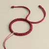 Cuerda de Mano Trenzada Nudo de Diamante Casual Cuerda Trenzada Línea B Pulsera Semi-terminada para Hombres y Mujeres Cuerda Roja Wearable Cuentas Oro Duro y Plata