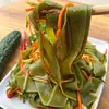 Fideos largos de col rizada, fideos fríos, rollos de fideos secos tradicionales sin cocción, refrescantes y saciantes, snack anti-hambre, sustituto de comida