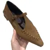 Sapatos Mary Jane Retrô Franceses para Mulheres 2025 Outono Novos Versáteis Sapatos Preguiçosos de Solado Macio Salto Baixo Bico Fino Sapatos de Camurça