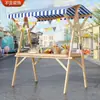 Expositor de puesto de mercado estante de puesto de mercado nocturno puesto de cobertizo exterior puesto de promoción carrito de puesto plegable móvil