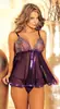 Lencería sexy de encaje de comercio exterior europeo y americano, pijamas sexys, camisón seductor de verano para mujer, de malla transparente con tirantes, talla grande W058