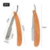 Navaja de afeitar manual con cuchilla reemplazable para hombre, Navaja depilatoria, Navaja para afeitar la cara, Soporte especial para navaja de barbero para recortar las patillas
