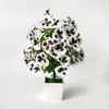 Planta em vaso de flor de amor-perfeito artificial para decoração de casa interna, bonsai de flor simulada, arranjo de casamento, flor falsa de toque realista em vaso pequeno