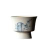 Taza de té de kung fu de gres para el hogar con agua de bambú azul pintada a mano de color rosa estilo Miji, taza de té de kung fu de cerámica para el hogar, taza de té Master Cup, taza de té