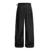 Pantalones Anchos de Doble Pinza Estilo Retro Americano con Cinturilla Deslizante, Unisex, Corte Holgado 2025, Pantalones Casuales Rectos con Caída