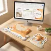 Apoio de pulso para mouse pad feito sob medida, suporte de pulso de esponja em formato de desenho animado, conjunto de mouse pad e apoio de pulso para teclado, designs personalizados disponíveis mediante solicitação