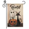 Banderas de Jardín de Halloween Transfronterizas, Lindas Decoraciones Festivas de Fantasmas, Banderas para Jardín y Patio, Banderas de Bienvenida para la Puerta Principal
