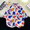 Ilha de Hainan Camisa Floral de Manga Curta Roupa de Praia Sanya Havaí Tailândia Viagem Masculina Casal Casual Solta