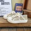 Shell Head White Shoes Feminino Sola Grossa 2023 Primavera e Outono Novos Tênis Casuais All-match Lazy Casual Half Slippers