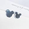 Estilo Coreano Acrílico Doble Capa Gato de Dibujos Animados a Cuadros Accesorios para el Cabello Aretes para Niñas Lindo y Dulce DIY Accesorios de Joyería Lote