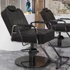 Nuevo Modelo de Silla de Peluquería Reclinable para Corte de Cabello y Afeitado, Asiento Engrosado, Giratoria y de Altura Ajustable, Acero Inoxidable, para Peluquería y Tintes