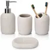 Set de Tocador de Resina Transfronterizo Portacepillos de Dientes Botella de Loción Jabonera Vaso para Enjuague Bucal Kit de Baño Almacenamiento de Baño
