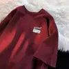 Camiseta Blanca de Manga Corta para Hombre 100% Algodón Nuevo Estilo 2026 Verano Estilo Hong Kong Holgada Cuello Redondo Manga Corta Ropa para Hombre