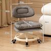 Taburete Pequeño para el Hogar Taburete Bajo Polea Rueda Universal Taburete Pequeño con Respaldo con Ruedas Silla Sala de Estar Sofá Banco Pequeño Móvil