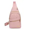 Nova bolsa de peito feminina simples estilo coreano, bolsa transversal casual leve multicamadas para atividades ao ar livre, mochila de peito de grande capacidade para comércio exterior