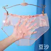 Ropa interior de verano para mujer con ribete de encaje, malla, ligera, cómoda, transparente, transpirable, bragas bordadas sin costuras para mujeres de talla grande, nuevo estilo