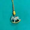 Cadena para Teléfono Móvil de Caballo de Madera con Goteo de Aceite Dorado Antiguo Nuevo Estilo Chino Colgante Hecho a Mano DIY Colgante Pequeños Accesorios Estilo Chino