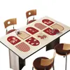 Mantel de cuero Año Nuevo del Caballo, impermeable y a prueba de aceite, mantel de mesa para comedor sin lavado, protector de mesa festivo rojo engrosado resistente al calor