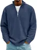 Moletom Masculino Amazon Outono 2026 Gola Alta Meio Zíper Manga Longa Estilo Casual Chrome Hearts Modelo Novo