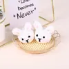 Nueva muñeca de punto linda juguete creativo multicolor DIY cadena para chupete animal de algodón ganchillo accesorios de joyería