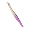 Pinzas de Acero Inoxidable Doradas con Forma de Pluma para Extensiones de Pestañas Pinzas de Malla Herramienta de Belleza para Pestañas de Alta Precisión