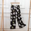 Pantalones de pijama de algodón de verano ropa de casa finos para mujer pierna ancha holgados talla grande pantalones de playa pantalones a prueba de mosquitos para cuarentena se pueden usar afuera