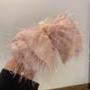Presilha de pena feminina ins grampo de cabelo coque na parte de trás da cabeça acessórios de cabelo super fada presilha de tubarão grande peluda de alta qualidade