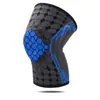 Joelheiras de Tricô de Nylon Esportivo Suporte com Mola Barra de Silicone Anel de Silicone Antiderrapante Suporte para Joelheira de Fitness