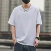 Camiseta casual de manga corta para estudiante para hombre, nueva de verano, azul, versátil, moderna, top liso de moda