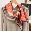 Bufanda Larga de Imitación Seda y Lana de Doble Cara y Doble Capa con Borde Biselado para Mujer, Primavera, Otoño e Invierno, con Correa Ancha, Bufanda Versátil