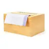 Caja de Almacenamiento de Película Plástica para Basura de Madera Maciza y Bambú Transfronteriza, Caja de Almacenamiento de Escombros de Madera y Plástico para Cocina