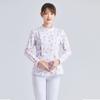 Uniforme de enfermera floral de manga corta para mujer, traje de verano dividido, de manga corta, para residencias de ancianos, madres y bebés, maternidad, niñera, monos de cuidado bucal