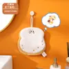 Toalha de Mão Fofa de Pizza Fleece de Coral Pendurada Absorvente Grossa Toalha de Banheiro Desenho Animado Toalha de Mão Pano de Lavar