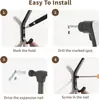 Ganchos de Pared para Colgar Abrigos - 1 Paquete Negro Diseño de Doble Gancho, Organizadores de Sombreros, Percheros de Pared para Bolsas y Llaves, Perfectos para Garaje, Taller, Entrada, Armario y Proyectos de Bricolaje