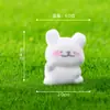 Micro Paisagem Criativa Desenho Animado Pelúcia Cachorrinho Branco Boneca Caixa Surpresa Decoração Acessórios Carro Decorações de Mesa Atacado
