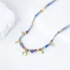 Collar Colgante de Cobre con Piedra Natural Azul-Morado Arvaleff Estilo Étnico Vintage Agradable Gargantilla de Perlas de Nicho para Mujeres