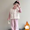 Chaleco Infantil para Niñas, Ropa Interior Otoño/Invierno, Ropa de Casa, Chaleco Cálido sin Mangas con Terciopelo Extra, Chaleco Exterior, Nuevo Estilo 2026