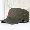 Boné militar de estrela de cinco pontas vermelho nostálgico vintage masculino de algodão puro boné militar de língua de pato boné de beisebol ao ar livre para homens