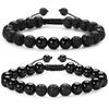 Pulsera exclusiva transfronteriza de piedra volcánica natural ojo de tigre con cuentas para hombres y mujeres, pulsera de ágata, pulsera europea y americana
