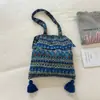 Bolsas para Mulheres 2026 Verão Novo Estilo Moda Japonesa Bolsas de Algodão e Linho Bolsas de Mão Estilo Étnico Bolsas de Ombro Femininas