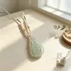 Pingente Fechadura Xiangyun Acessível de Jade Hetian Buda de Jade Água Clara Pingente de Jadeíta Guan Yin Colar Fechadura Ruyi Saco de Dinheiro
