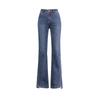 Oferta especial: Jeans Ajustados para Mujer con Pedrería, Tiro Alto, Dobladillo Acampanado, Otoño 2026, Modelo 23013, Corte Favorecedor
