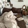 Juego de cuatro piezas color viento funda nórdica sábanas para el hogar mezcla y combina pequeño fresco dormitorio de estudiantes juego de cama de tres piezas al por mayor