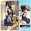 Noite Dourada Lingerie Sexy Traje Clássico Cheongsam Uniforme Sexy Paixão Pijama Tentação Roxo Provocante qqny Desejo Puro
