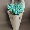 Simulación de orquídea lirio campanilla flor sosteniendo fotos de boda decoración para mesa de centro de hogar, dormitorio, sala de modelos, flores falsas