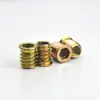 Fijaciones para muebles con cabeza avellanada, dientes interiores y exteriores, tuerca de hierro, conector de madera maciza engrosada con tuerca empotrada M6M8M10