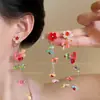 Pendientes de Malla Suave con Borlas y Pétalos Estilo Resort 2026 Nuevo Estilo Pendientes de Perla Elegantes Súper de Hada Accesorios de Oreja Impresionantemente Hermosos